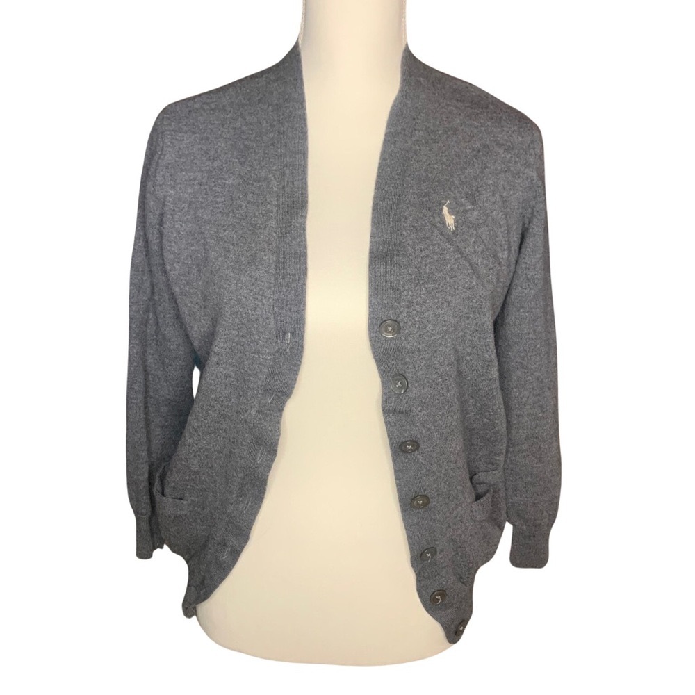 Ralph Lauren Sport Gray Cardigan Large